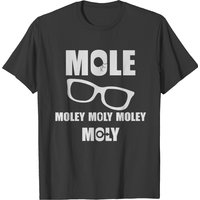 T-shirt Mole Moley Moly Moley pour hommes en noir