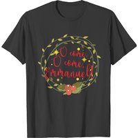 T-shirt O Come Emmanuel avec citation de Noël pour hommes