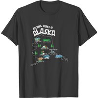 T-shirt National Parks d'Alaska Glacier Lake Clark pour hommes — T-shirts pour hommes