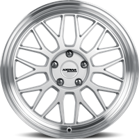 Katana Racing KR06 Gloss Silver Machine Lip 18x8 5x100 40 Offset