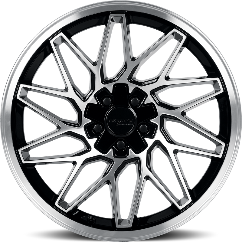 Katana Racing KR09 Gloss Black Machined Face 18x8 Wheels — Wheels & Rims