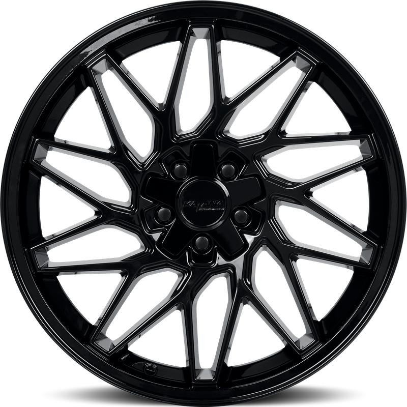 Katana Racing KR09 Gloss Black Wheels - 18x8 - 5x100 Bolt Pattern — Wheels & Rims