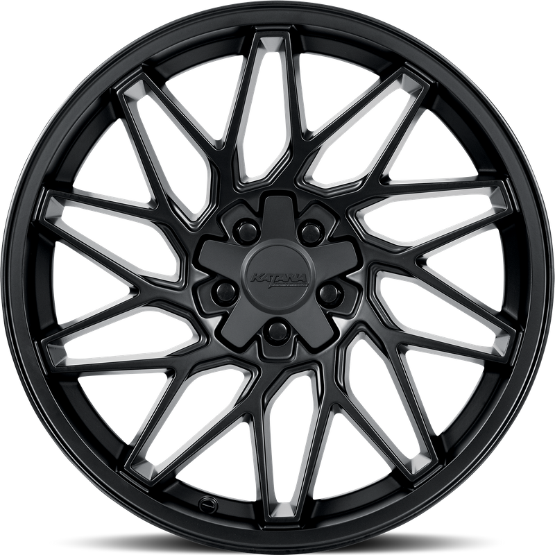 Katana Racing KR09 Matte Black Wheels - 18x8 - 5x100 - 40 Offset — Wheels & Rims