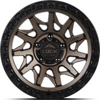 Lock Offroad Lunatic Matte Bronze Wheel with Matte Black Ring