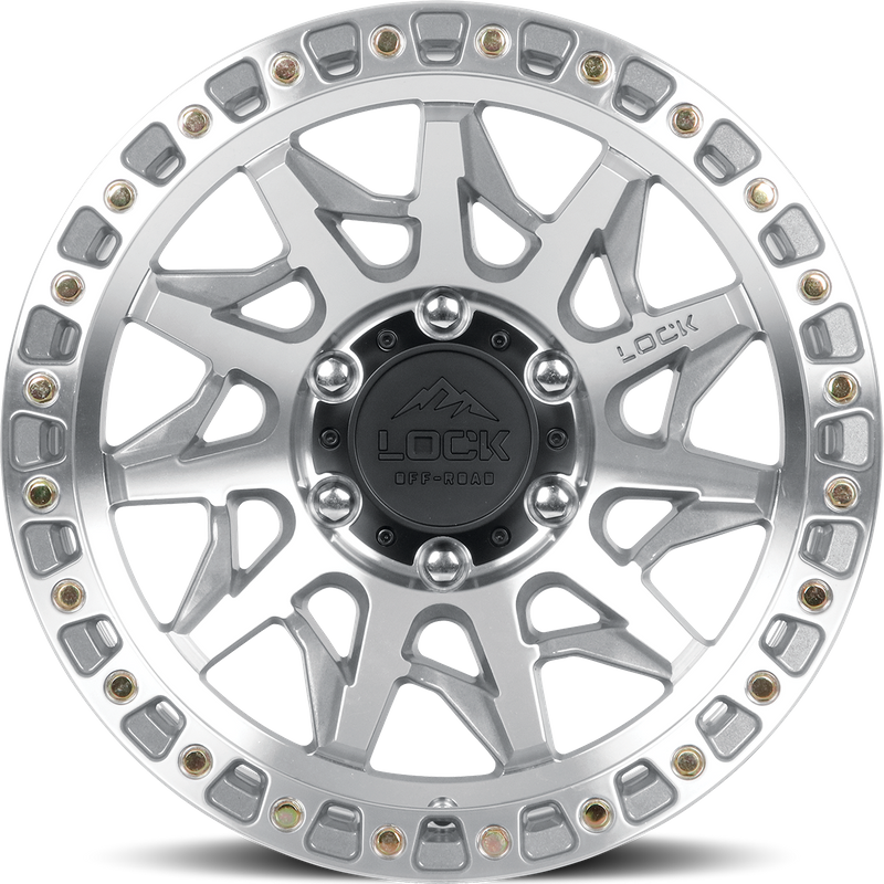 Lock Offroad Lunatic Machined Wheel with Clear Coat - 17x9 - 6x139.7 — Wheels & Rims