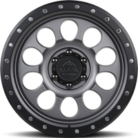 Lock Offroad 50CAL Matte Grey Wheel with Matte Black Ring - 17x9