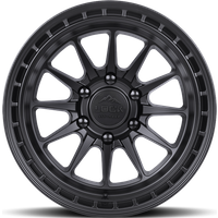 Lock Offroad Baja Matte Black Wheel with Matte Black Ring - 17x8