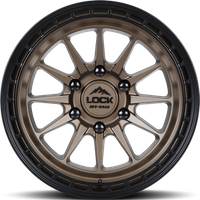 Lock Offroad Baja Matte Desert Bronze Wheel with Black Ring - 17x8 — Wheels & Rims