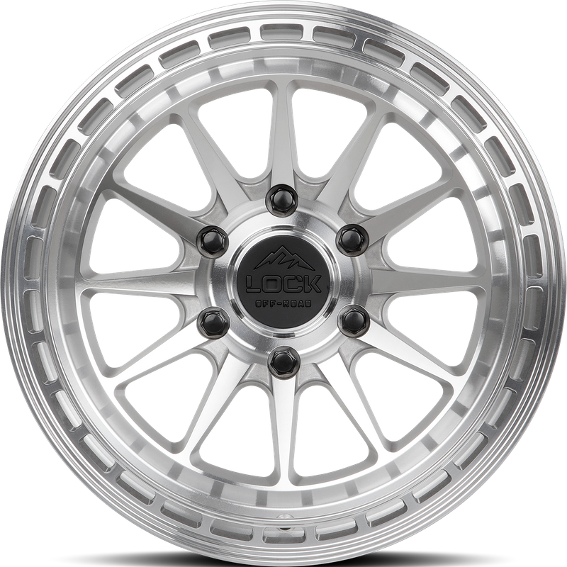 Roues Lock Offroad Baja Machined avec Fini Transparent - 17x8 - 5x114.3 — Roues et jantes