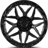 Lock Offroad Matrix Matte Black Wheel - 17x9 - 5x127 Bolt Pattern — Wheels & Rims