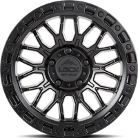 Roues Lock Offroad Combat Noir Mat - 17x9 - Motif de boulon 5x127