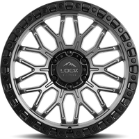 Roues Lock Offroad Combat Gris Mat avec Anneau Noir - 17x9