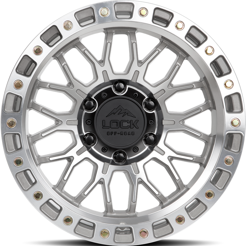 Roues Lock Offroad Combat Machined - 17x9 - Motif de 5x127 — Roues et jantes