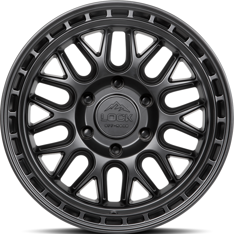 Roues Lock Offroad Onyx Noir Mat - 17x9, Motif de 5x127 — Roues et jantes