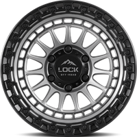 Lock Offroad Mojave Matte Grey Wheel with Matte Black Ring — Wheels & Rims