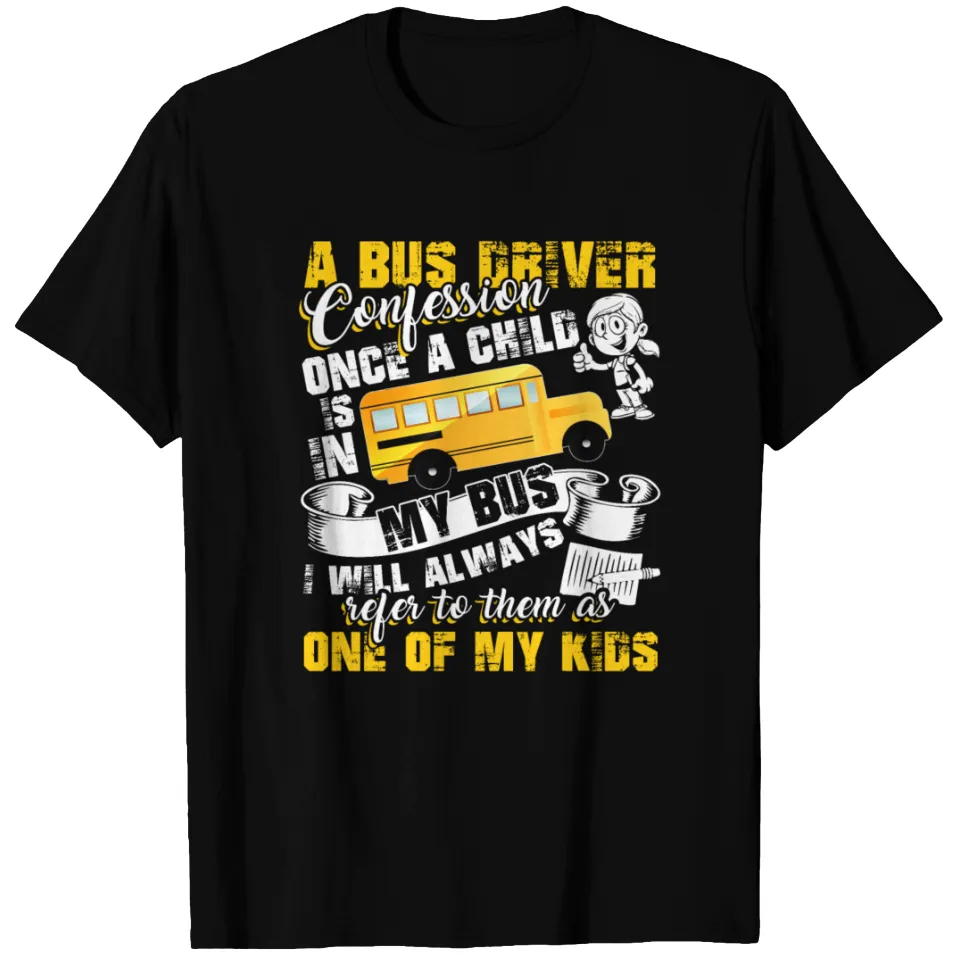 T-shirt de chauffeur d'autobus pour hommes - Design mignon d'autobus scolaire — T-shirts pour hommes