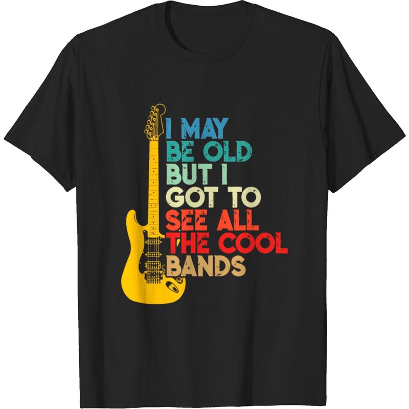 Je Suis Peut-Être Vieux Mais J'ai Vu Tous les Groupes Cool T-shirt — T-shirts pour hommes