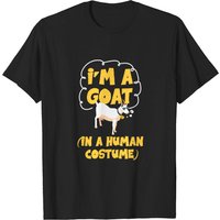 T-shirt d'Halloween Je suis une chèvre en costume humain pour hommes — T-shirts pour hommes