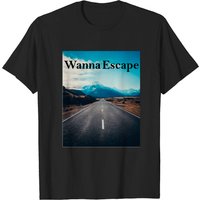 T-shirt pour hommes Wanna Escape en noir — T-shirts pour hommes