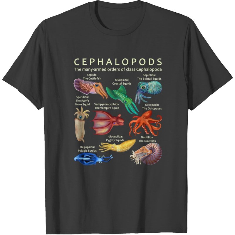 T-shirt Cephalopod Octopus Squid Cuttlefish Nautilus pour hommes — T-shirts pour hommes