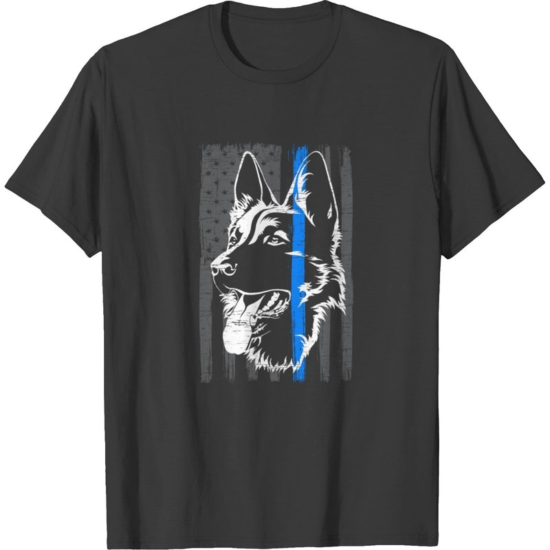 T-shirt Thin Blue Line K9 pour hommes - Police