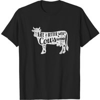 T-shirt Pour Hommes Life Is Better With Cows Around — T-shirts pour hommes