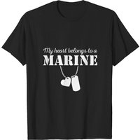 Mon cœur appartient à un marine T-shirt pour hommes — T-shirts pour hommes