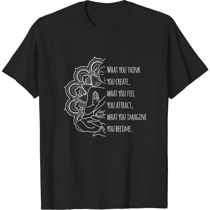 T-shirt Citation Bouddha Loi de l'Attraction pour Hommes