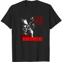 T-shirt Charles Bukowski pour hommes en noir — T-shirts pour hommes