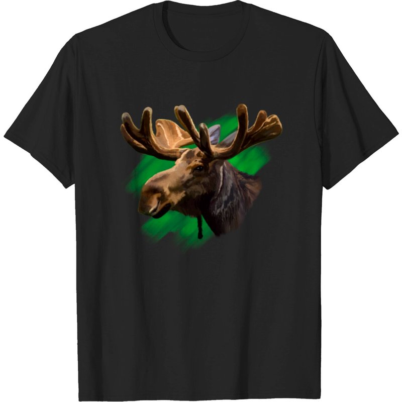 T-shirt Moose pour hommes en noir