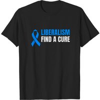 T-shirt Liberalism Find A Cure pour hommes - Noir — T-shirts pour hommes