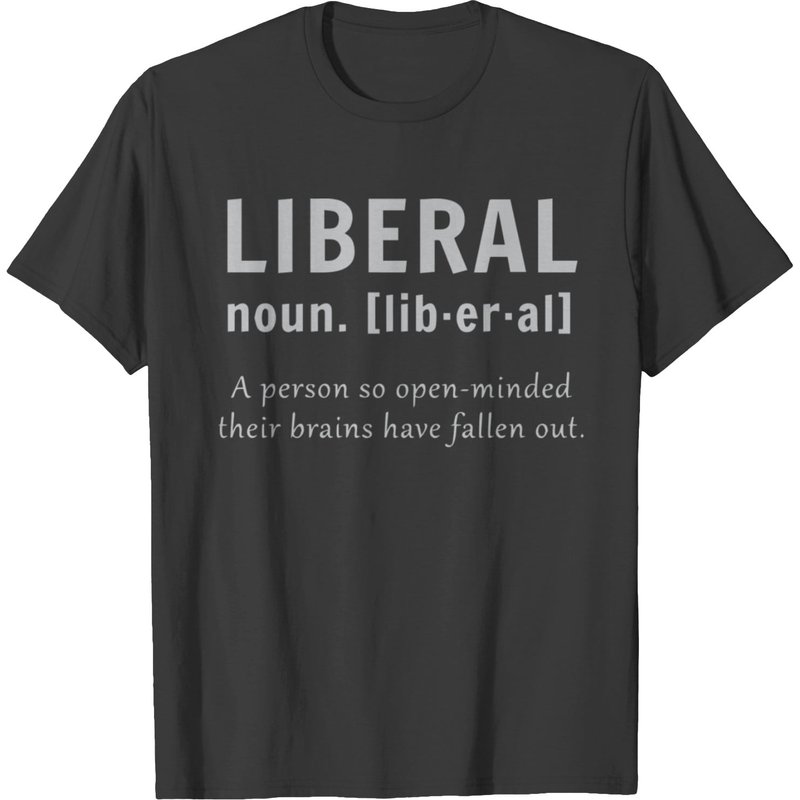 T-shirt Définition du Nom Libéral pour Hommes en Noir — T-shirts pour hommes