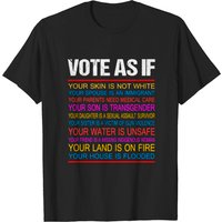 T-shirt Vote As If pour hommes en noir