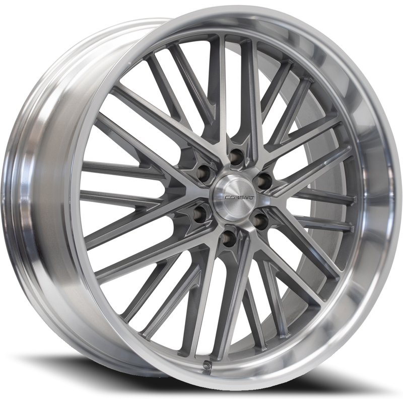 Corsart Kingpin 6 Gloss Brushed Wheel - 24x10 - 6x139.7 Bolt Pattern — Wheels & Rims