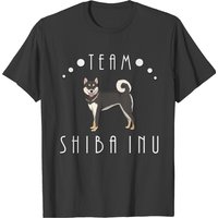 T-shirt Noir et Tan Team Shiba Inu pour Hommes — T-shirts pour hommes
