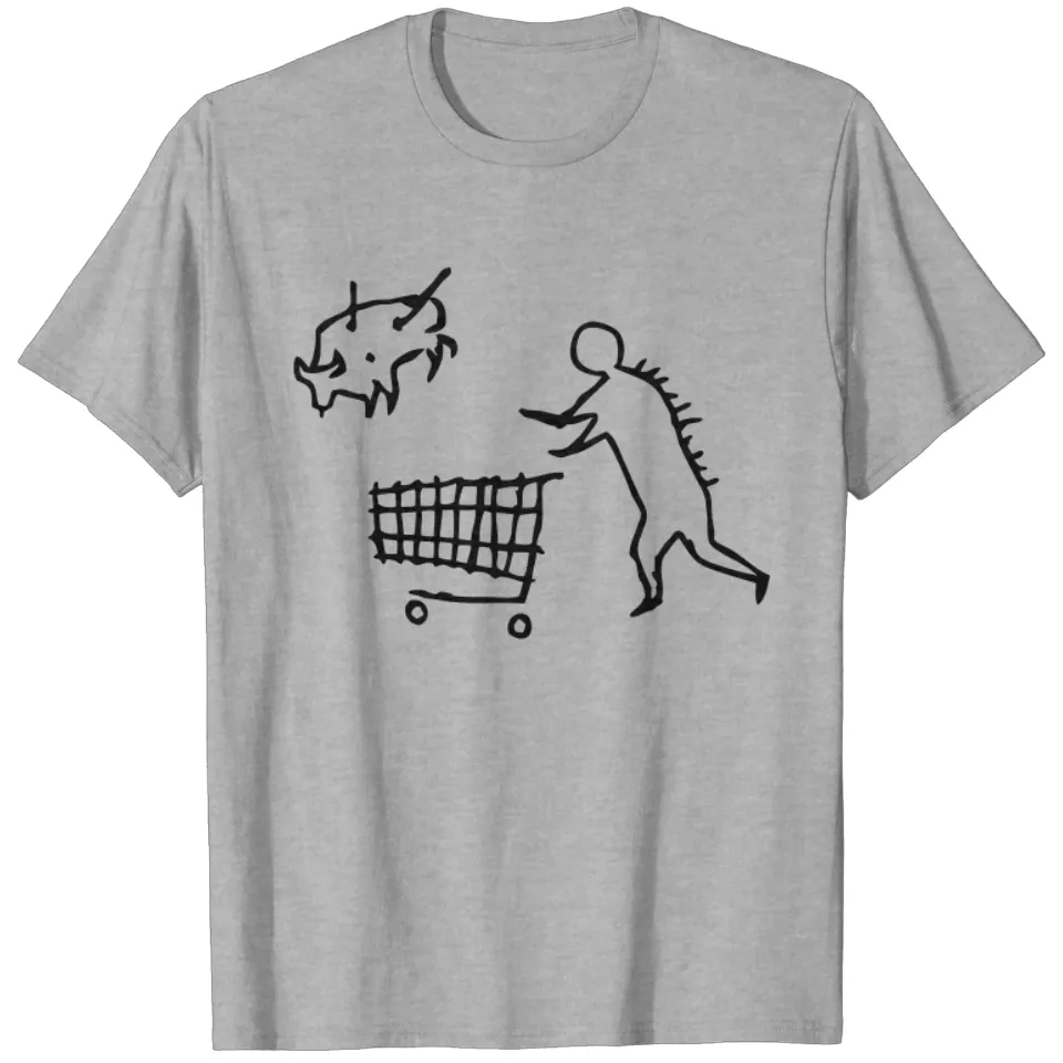 T-shirt Banksy Caveman Shopping pour hommes — T-shirts pour hommes