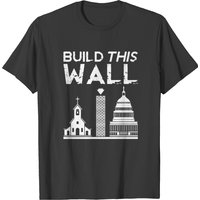 T-shirt Build This Wall pour hommes en noir