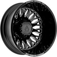 Roues Arena Dually Monarch Arrière Noir Brillant Moulé 22x8.25 — Roues et jantes