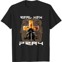 T-shirt graphique chrétien Lion Judah Pray pour homme — T-shirts pour hommes