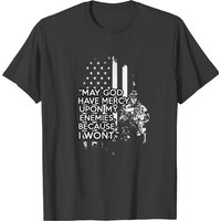 T-shirt May God Have Mercy pour hommes en noir