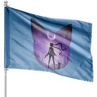 Sailor Moon House Flags - Double-Sided Premium Polyester — Decorative Flags
