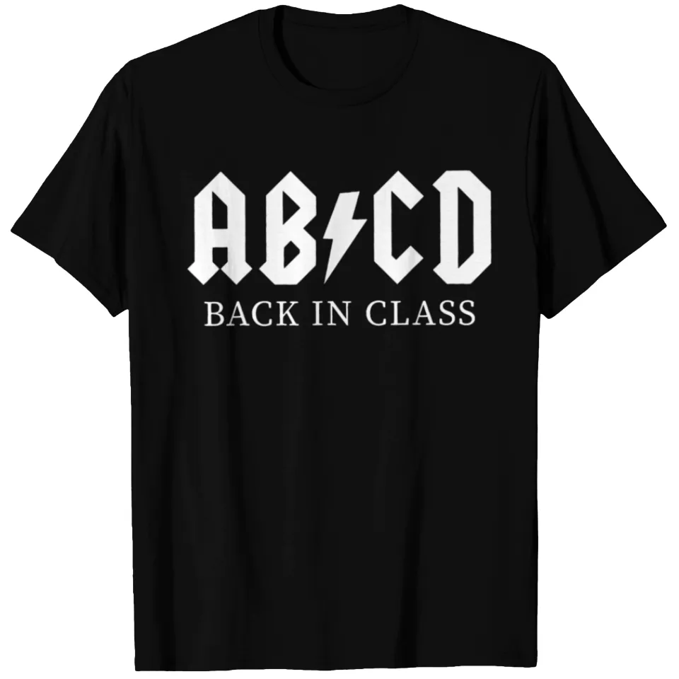 T-shirt ABCD Back In Class pour hommes - Noir