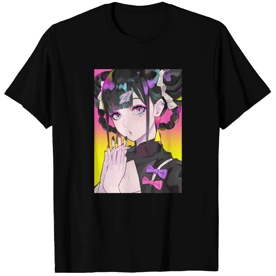 Anime Girl Waifu Japanese Aesthetic Otaku T-Shirt for Men