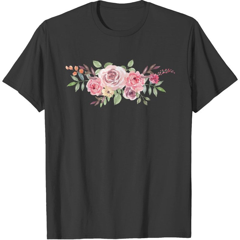T-shirt Graphique Roses pour Hommes - Style Hipster — T-shirts pour hommes