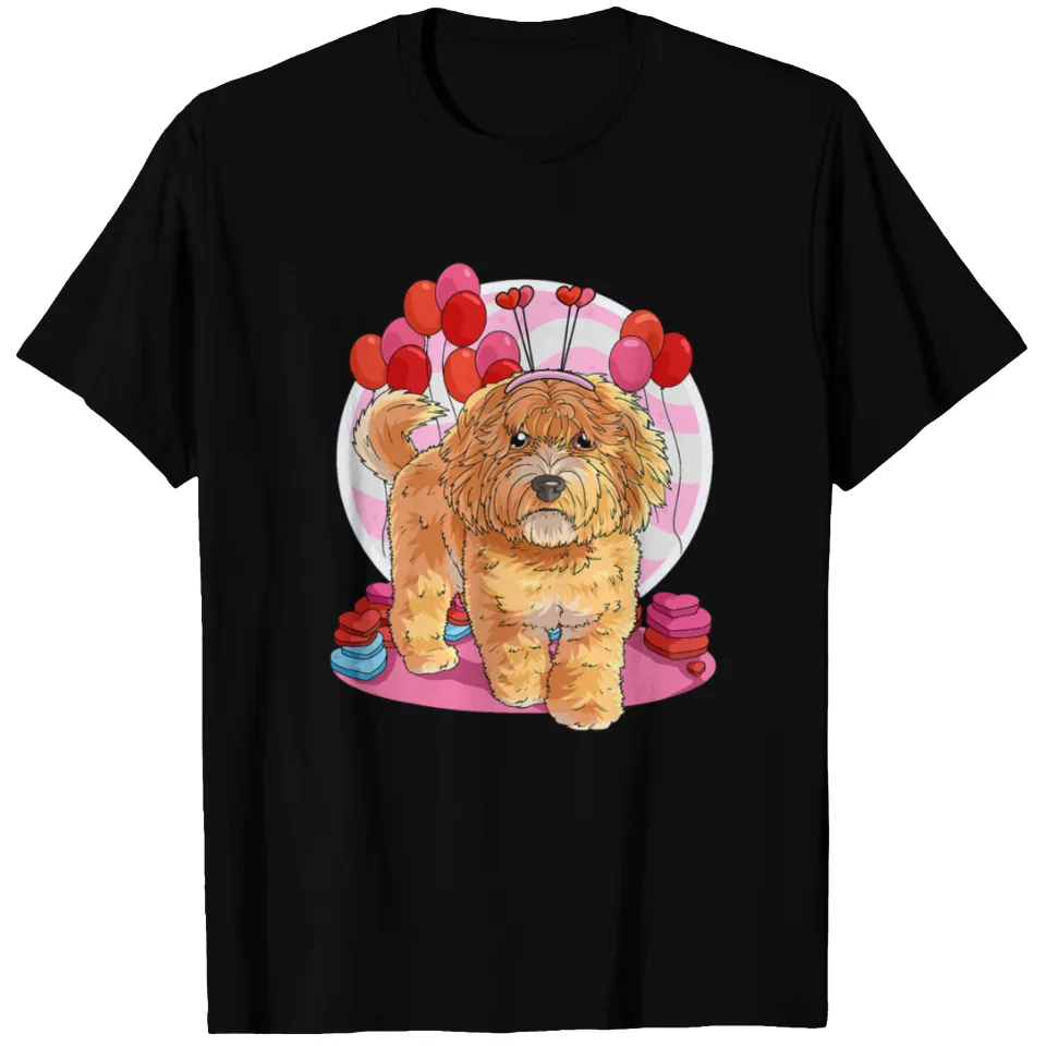 T-shirt pour hommes avec cœur d'Australian Labradoodle pour la Saint-Valentin — T-shirts pour hommes