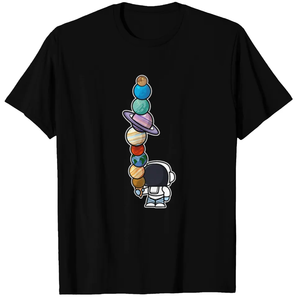 T-shirt Astronaut Ice Cream Eating Planet pour hommes — T-shirts pour hommes