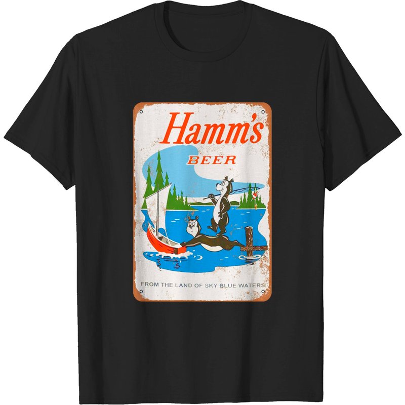 T-shirt Noir pour Hommes Hamm's