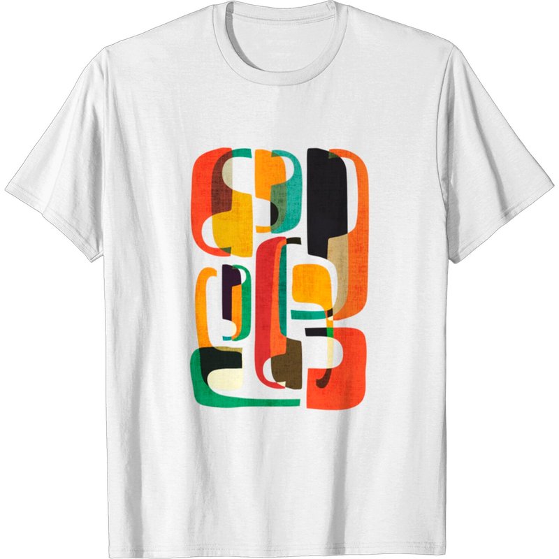 T-shirt moderne du milieu du siècle pour hommes