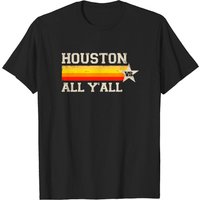 T-shirt de baseball Vintage Stripe Texas Houston Vs All Y'all pour hommes — T-shirts pour hommes