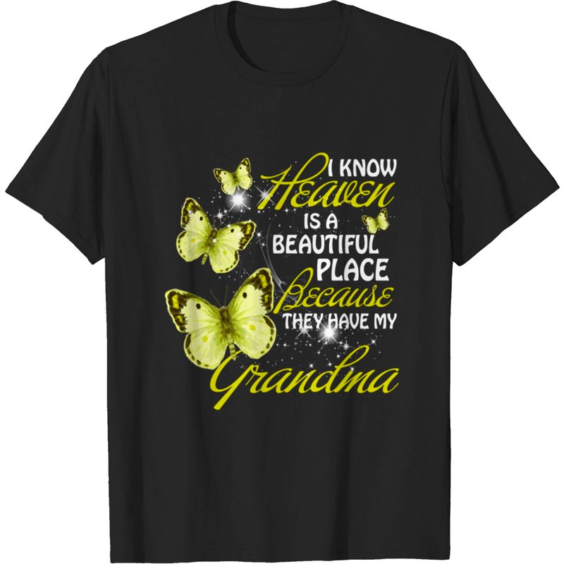 T-shirt In Memory Of My Grandma avec ailes d'ange gardien pour hommes